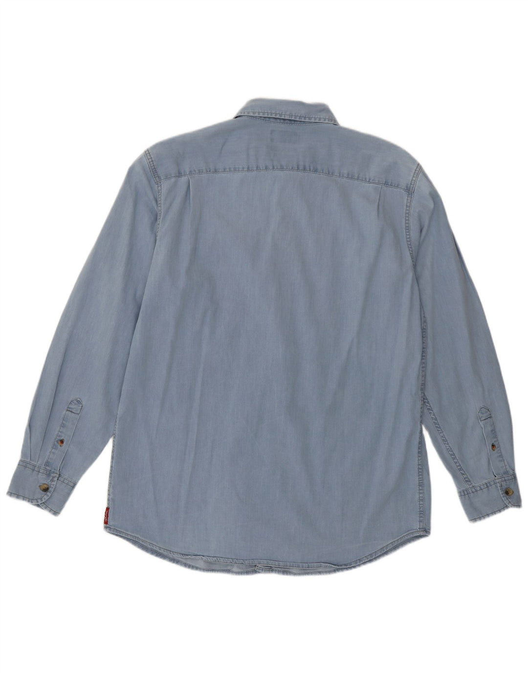 Wrangler Mens Denim Shirt Large Blue