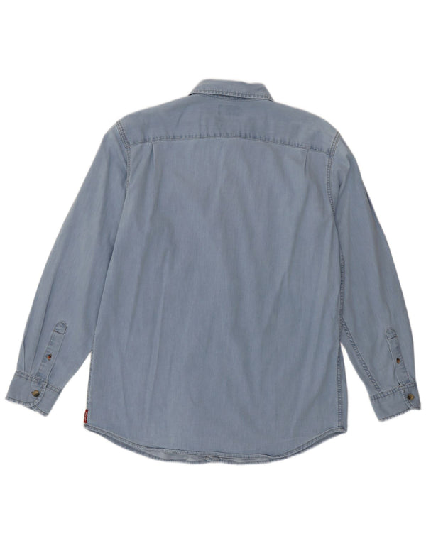 Wrangler Mens Denim Shirt Large Blue