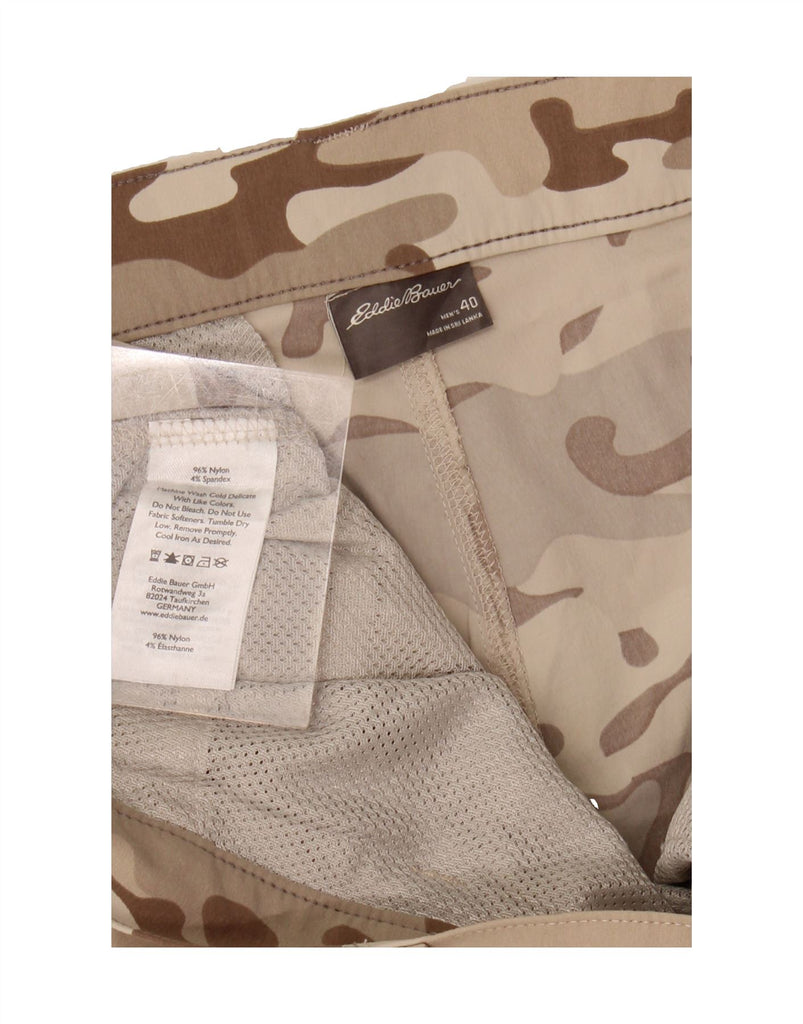 EDDIE BAUER Mens Chino Shorts W40 XL Beige Camouflage Nylon Vintage Eddie Bauer and Second-Hand Eddie Bauer from Messina Hembry 