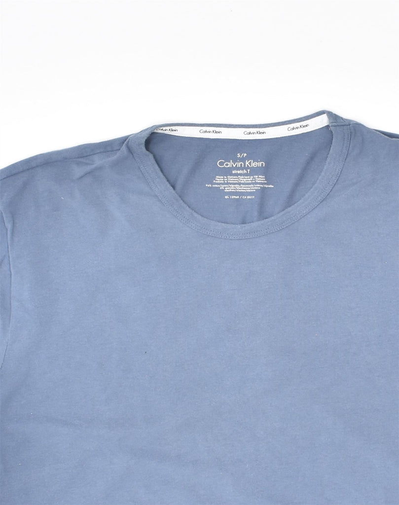 CALVIN KLEIN Mens T-Shirt Top Small Blue Cotton | Vintage Calvin Klein | Thrift | Second-Hand Calvin Klein | Used Clothing | Messina Hembry 