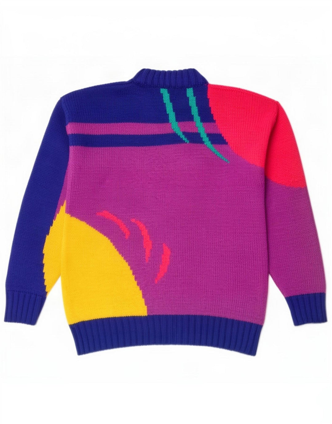 Fila Womens Turtle Neck Jumper Sweater IT 50 XL Multicoloured Colourblock