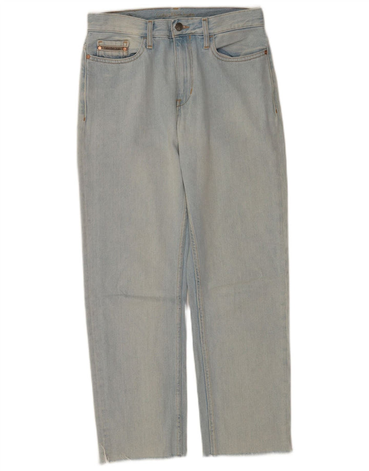 Calvin Klein Womens Straight Jeans W28 L25 Blue Cotton