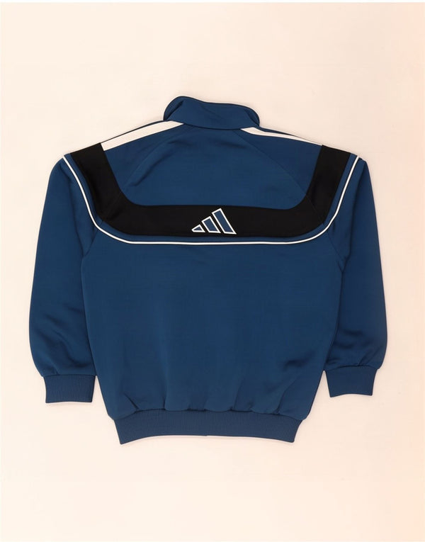Adidas Boys Graphic Tracksuit Top Jacket 9-10 Years Navy Blue Colourblock