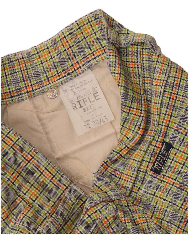 Rifle Womens Bootcut Casual Trousers W29 L27 Multicoloured Check Cotton