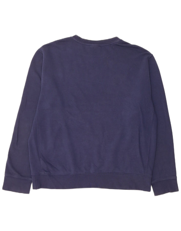 Nike Mens Graphic Sweatshirt Jumper Large Navy Blue Cotton