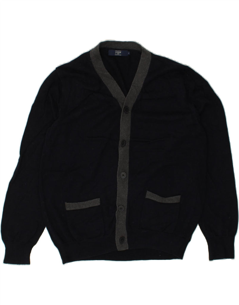 J. CREW Mens Cardigan Sweater Large Navy Blue Cotton | Vintage J. Crew | Thrift | Second-Hand J. Crew | Used Clothing | Messina Hembry 