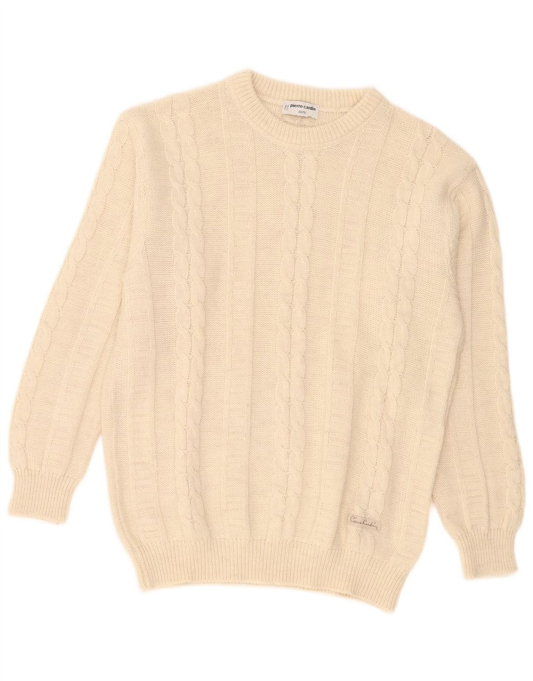 Pierre Cardin Mens Boat Neck Jumper Sweater Large Beige