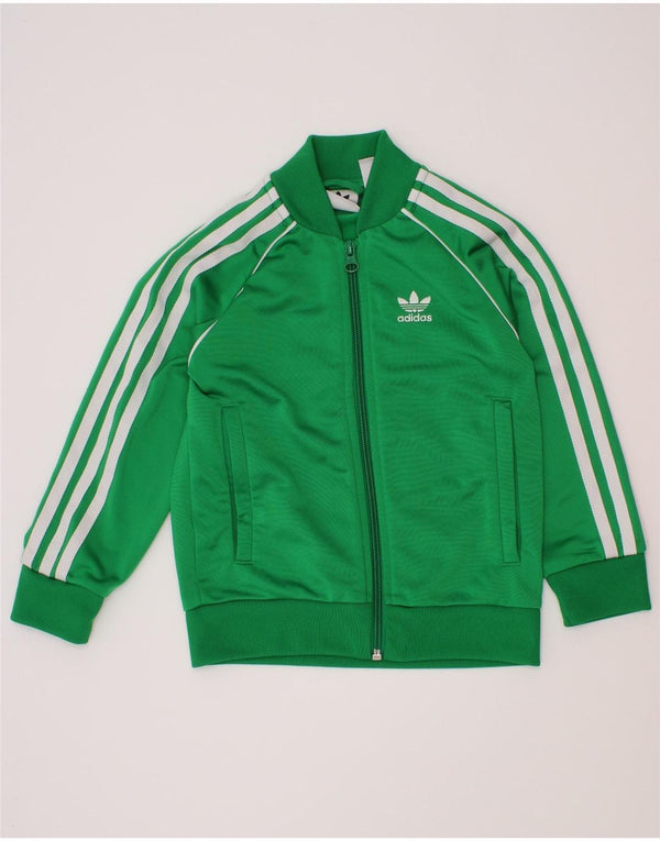 Adidas Boys Full Tracksuit 4-5 Years  Green Polyester