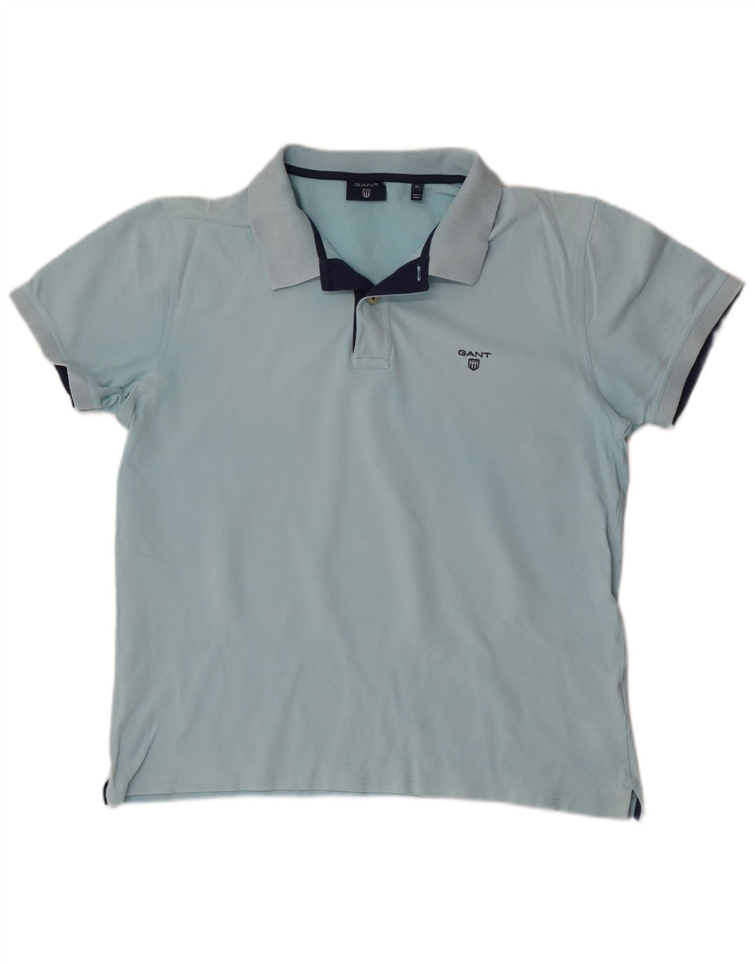 Gant Mens Polo Shirt XL Blue Cotton