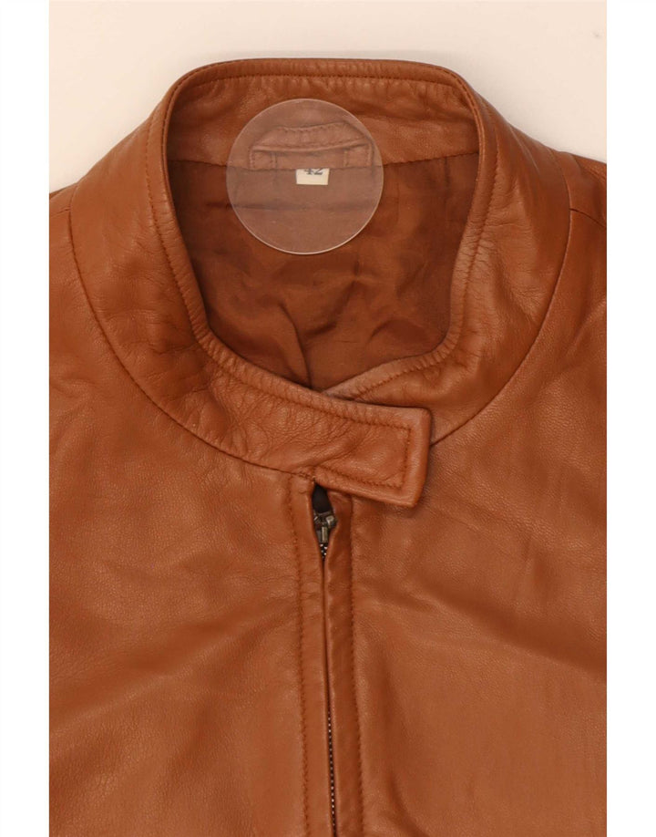 Vintage Womens Leather Jacket IT 42 Medium Brown