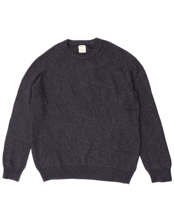 Marks & Spencer Mens Crew Neck Jumper Sweater Large Navy Blue Flecked