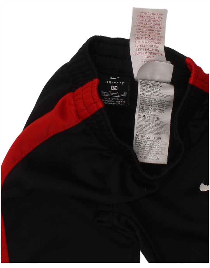 NIKE Boys Dri Fit Tracksuit Trousers Joggers 4-5 Years Small Black