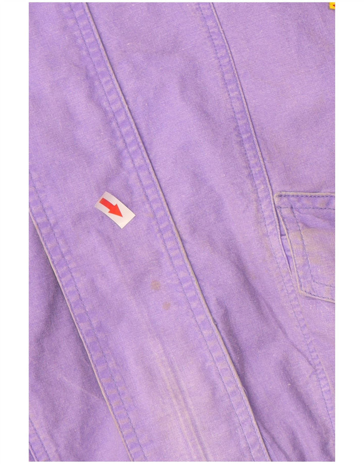 Vintage Mens Bomber Jacket UK 40 Large Purple Cotton