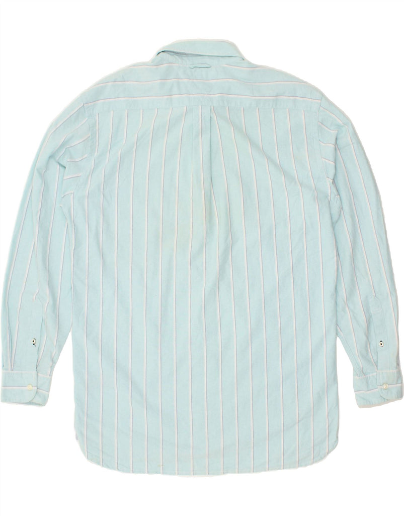 TOMMY HILFIGER Mens Shirt Large Blue Striped Cotton | Vintage Tommy Hilfiger | Thrift | Second-Hand Tommy Hilfiger | Used Clothing | Messina Hembry 