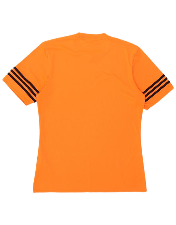 Adidas Mens Climalite T-Shirt Top Medium Orange Polyester