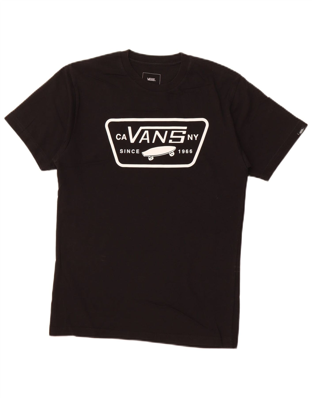 VANS Mens Classic Fit Graphic T-Shirt Top Small Black Cotton