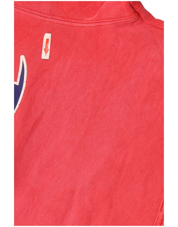 Champion Mens Graphic Hoodie Jumper Medium Red Cotton