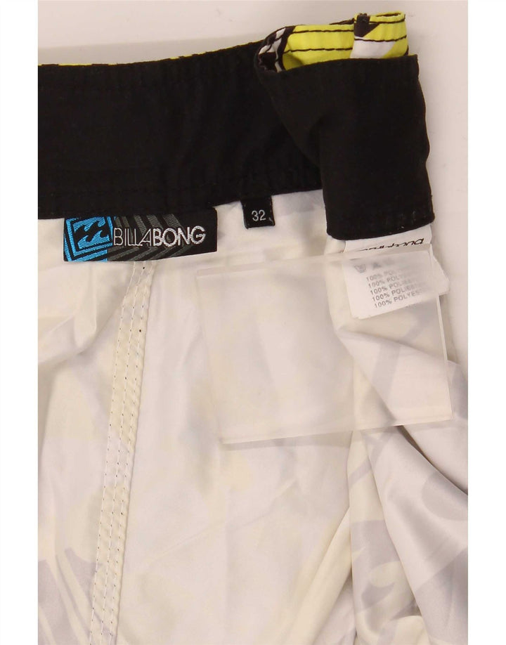 Billabong Mens Graphic Swimming Shorts Medium Yellow Colourblock Polyester