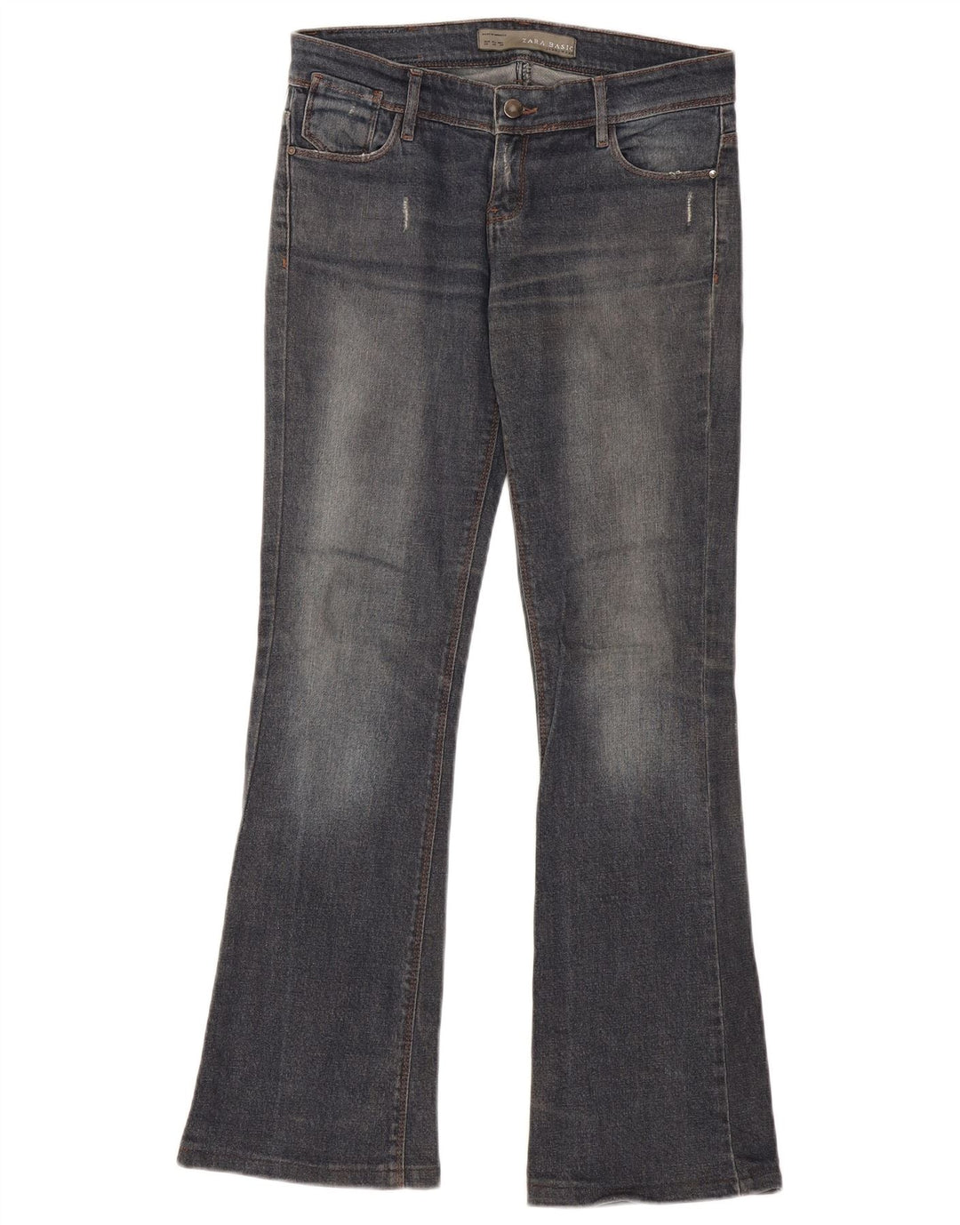 Zara Womens Flared Jeans EU 38 Small W28 L31 Navy Blue