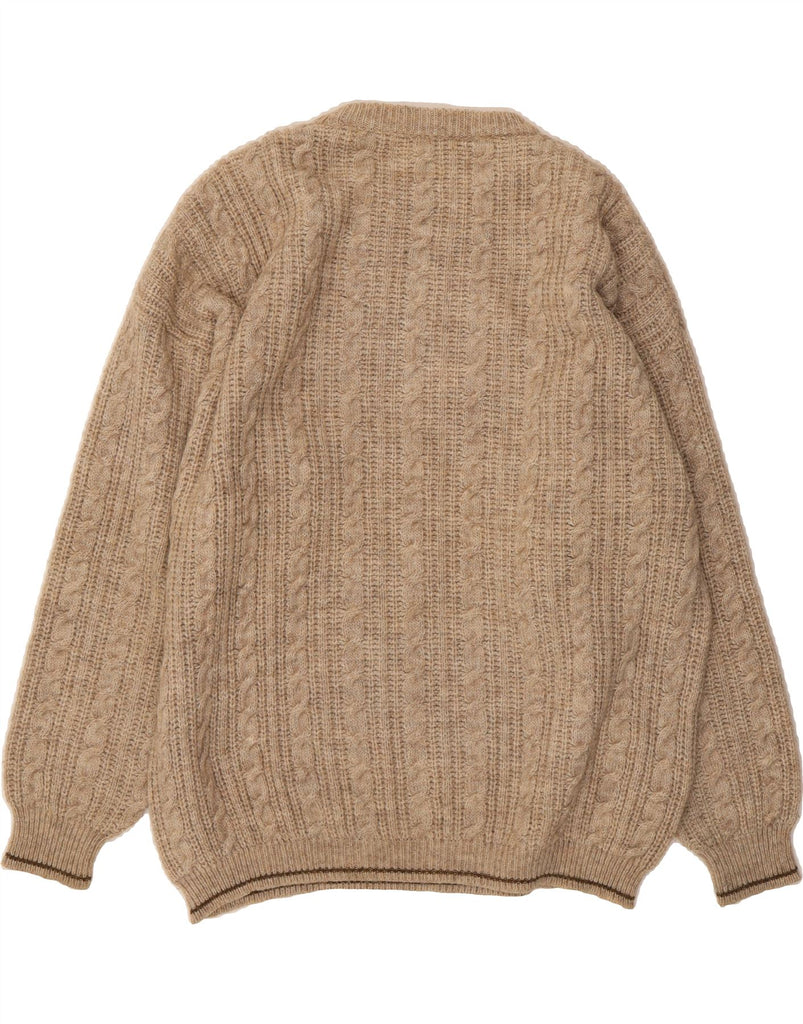 COLMAR Mens Crew Neck Jumper Sweater 2XL Beige Wool Vintage Colmar and Second-Hand Colmar from Messina Hembry 