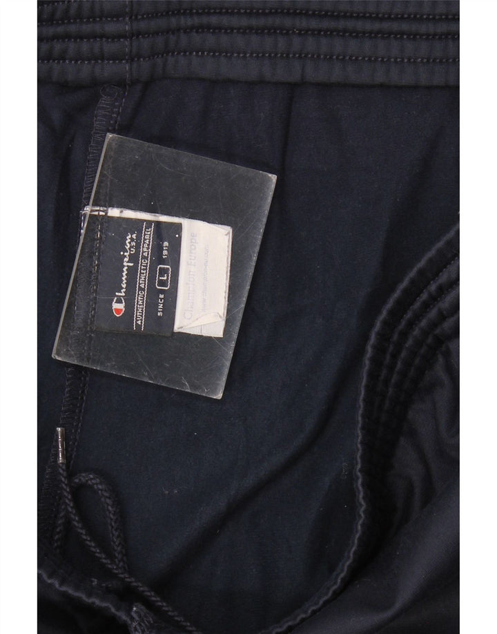 Champion Mens Tracksuit Trousers Large Navy Blue Polyester