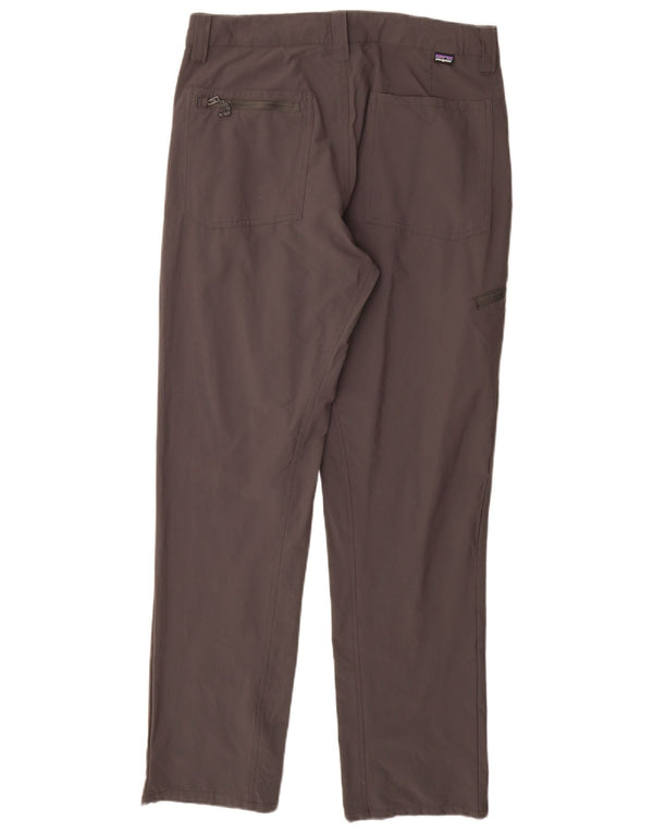 Patagonia Womens Slim Hiking Cargo Trousers W32 L31 Grey Polyamide