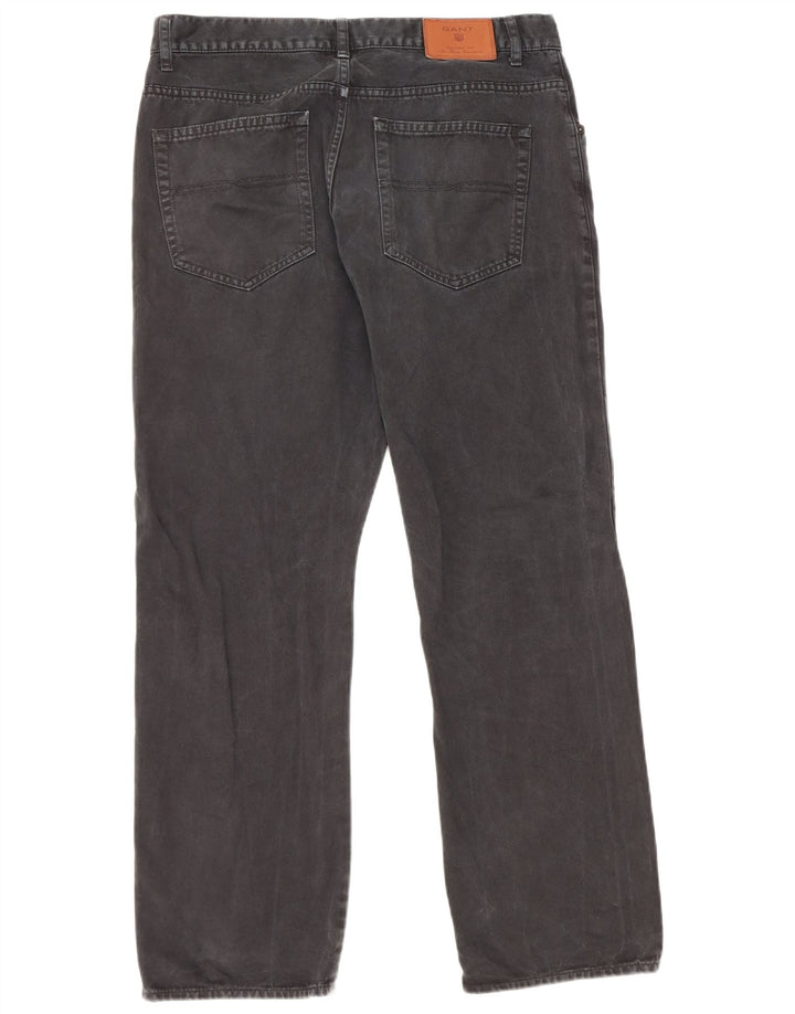 Gant Mens Straight Jeans W34 L30 Black Cotton