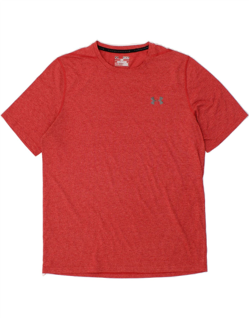 UNDER ARMOUR Mens Heat Gear T-Shirt Top Medium Red | Vintage Under Armour | Thrift | Second-Hand Under Armour | Used Clothing | Messina Hembry 