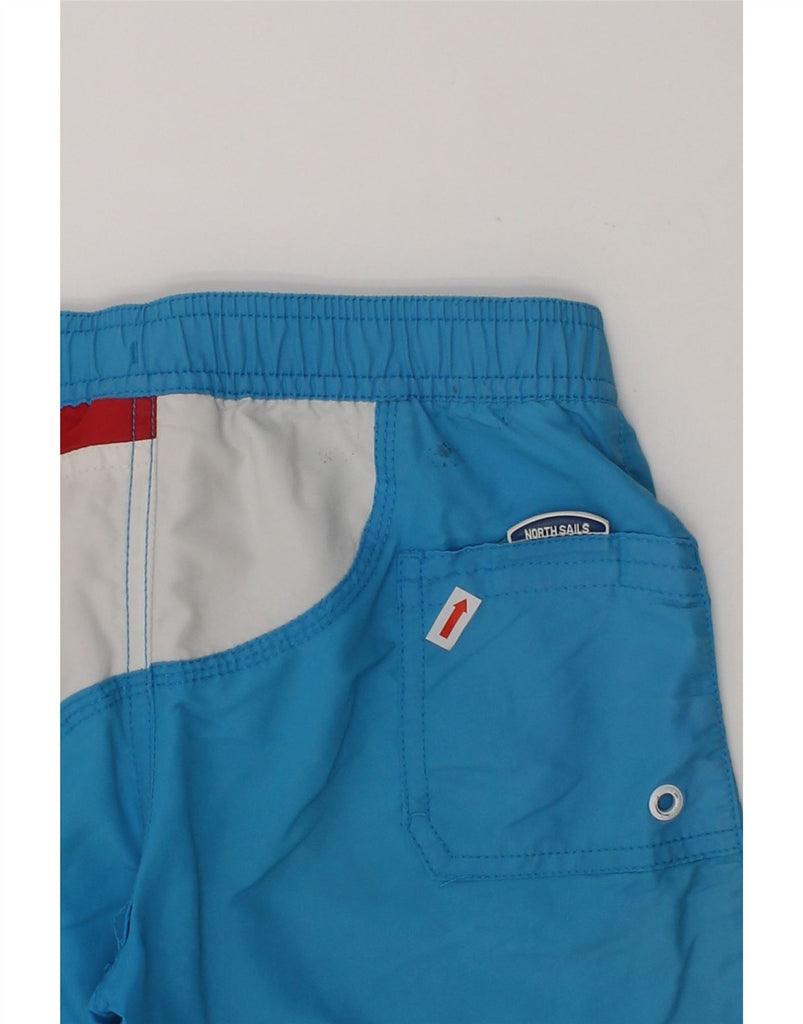 NORTH SAILS Boys Graphic Swimming Shorts 7-8 Years Blue Colourblock | Vintage North Sails | Thrift | Second-Hand North Sails | Used Clothing | Messina Hembry 