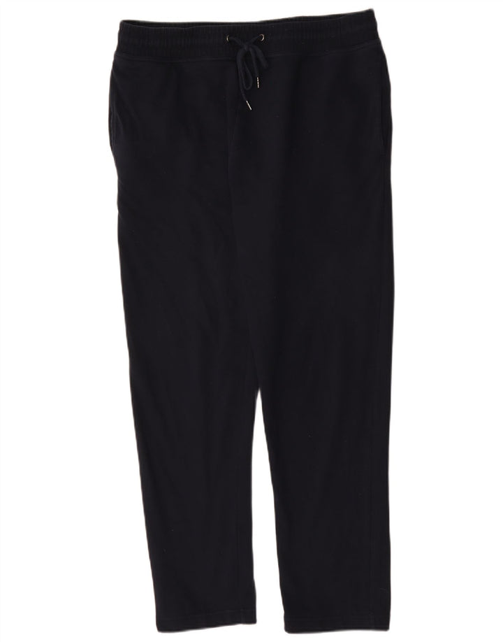 Marks & Spencer Womens Tracksuit Trousers UK 14 Medium Navy Blue Cotton