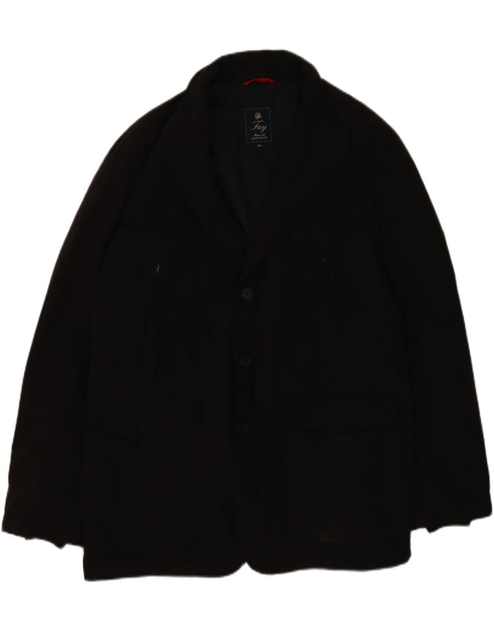 FAY Mens Utility Jacket UK 44 2XL Black Vintage Fay and Second-Hand Fay from Messina Hembry 