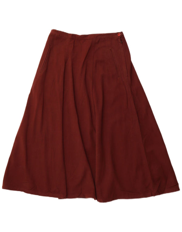 EDDIE BAUER Womens Petite High Waist A-Line Skirt US 12 Large W28  Brown