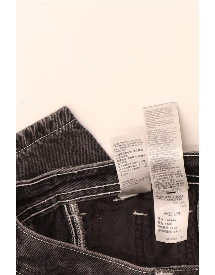 Levi's Womens Cargo Tapered Jeans W25 L26 Grey Cotton