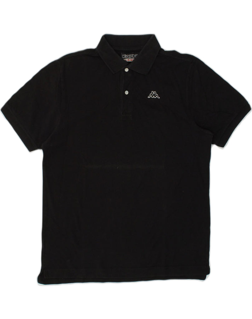 KAPPA Mens Polo Shirt Large Black Cotton | Vintage Kappa | Thrift | Second-Hand Kappa | Used Clothing | Messina Hembry 