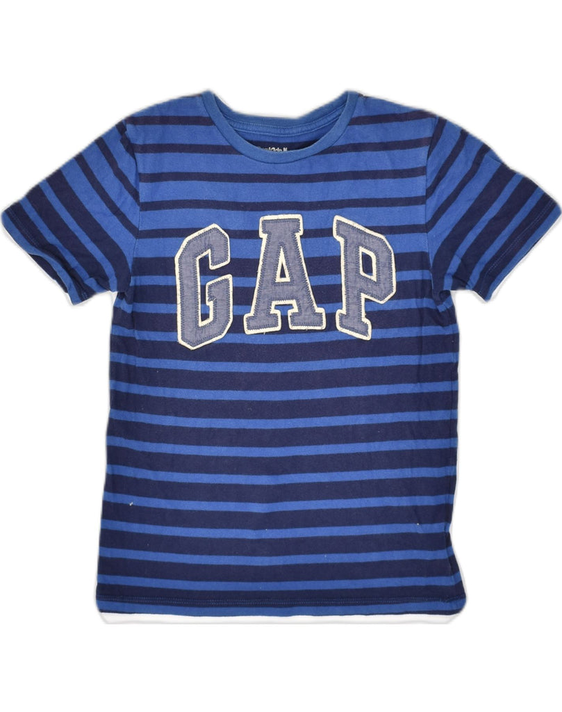 GAP Boys Graphic T-Shirt Top 7-8 Years medium Blue Striped Cotton | Vintage Gap | Thrift | Second-Hand Gap | Used Clothing | Messina Hembry 