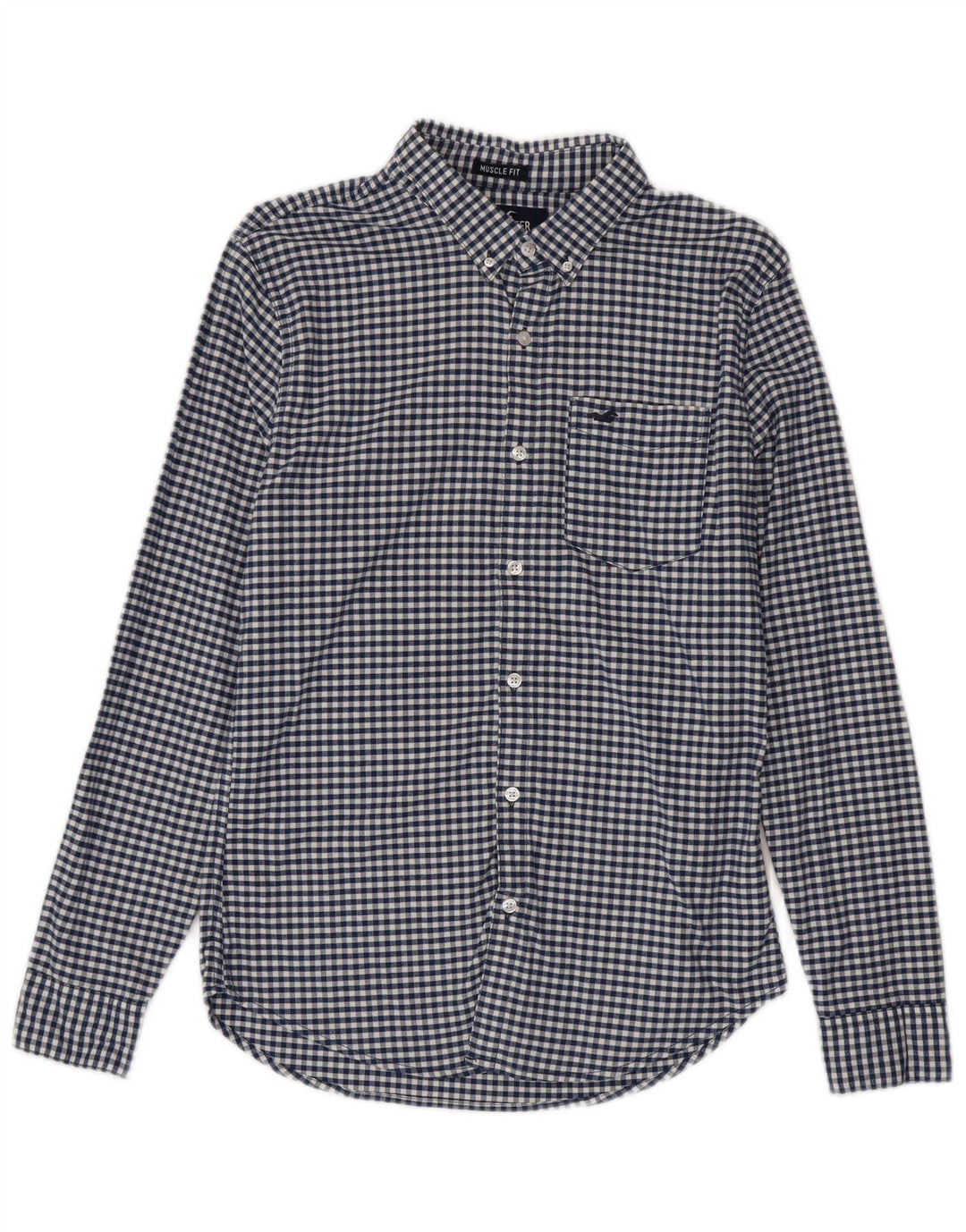 Hollister Mens Shirt Small Blue Gingham Cotton