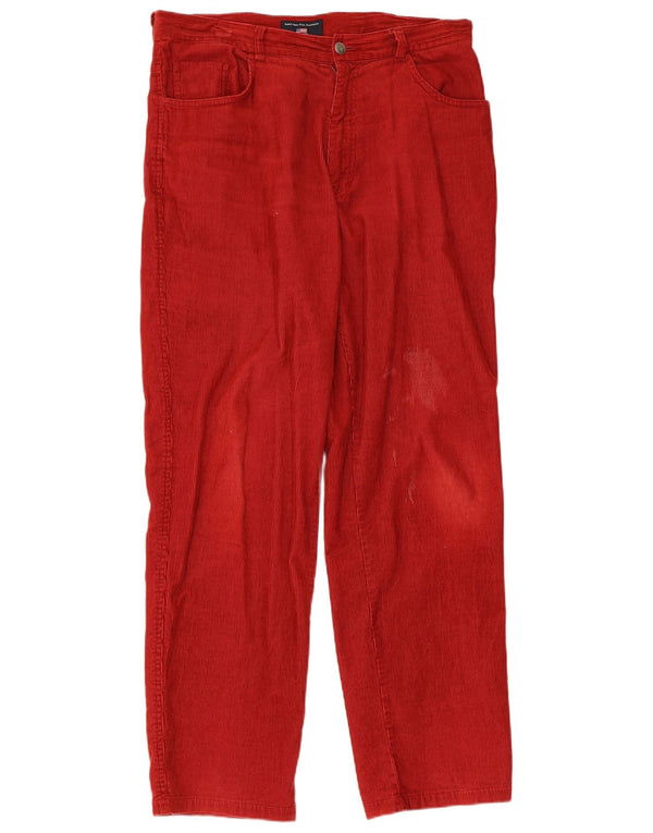 U.S. Polo Assn. Mens Straight Corduroy Trousers IT 50 Large W34 L32 Red