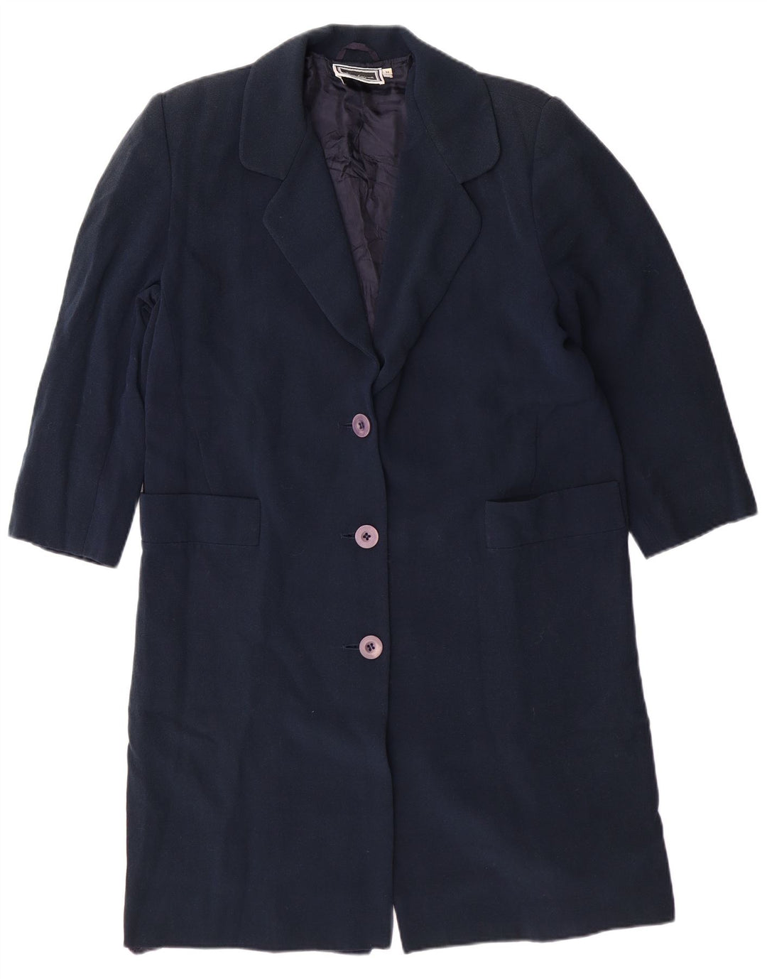 LUISA SPAGNOLI Womens 3 Button Blazer Jacket UK 14 Medium Navy Blue