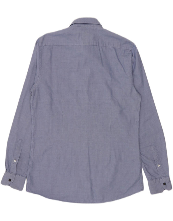ZARA Mens Slim Fit Shirt Medium Blue Cotton