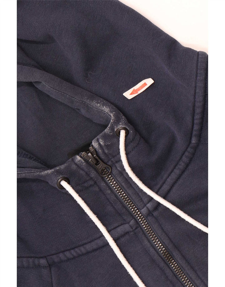 Nike Mens Zip Hoodie Sweater Small Navy Blue Cotton