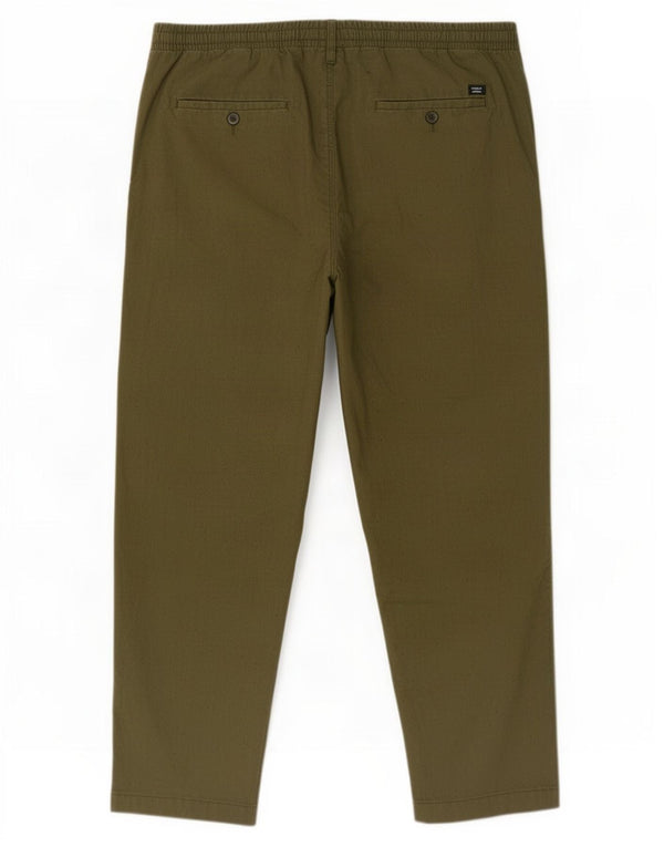 Superdry Mens Straight Chino Trousers XL W38 L27 Khaki Linen