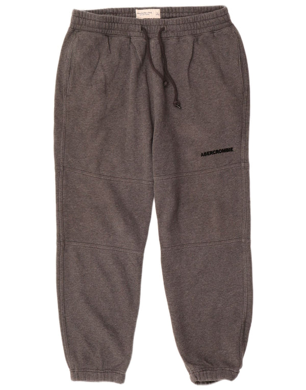 Abercrombie & Fitch Mens Relaxed Fit Tracksuit Trousers Joggers Large Grey