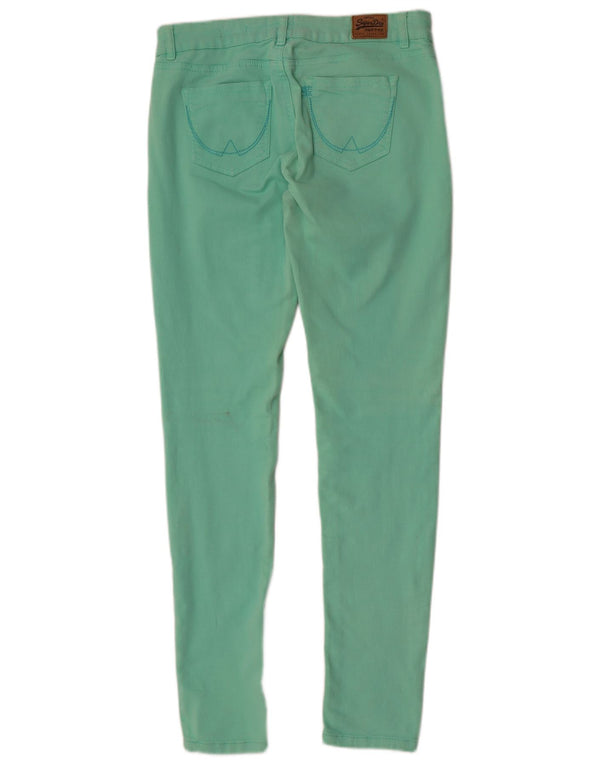 Superdry Womens Super Skinny Casual Trousers W30 L32 Green