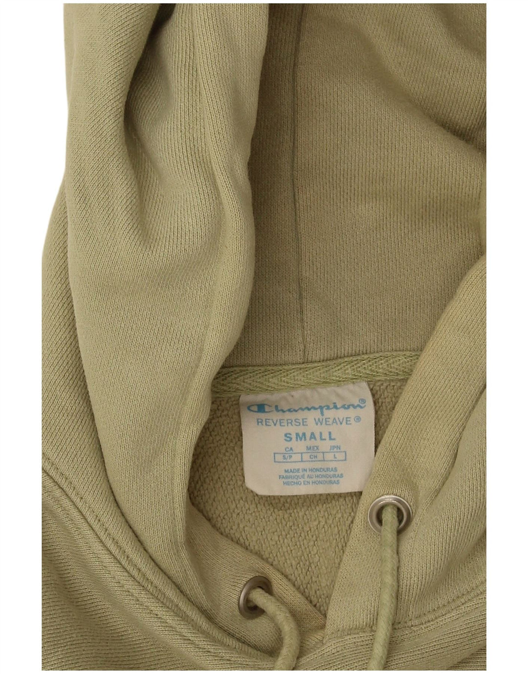 Champion Mens Hoodie Jumper Small Green Cotton