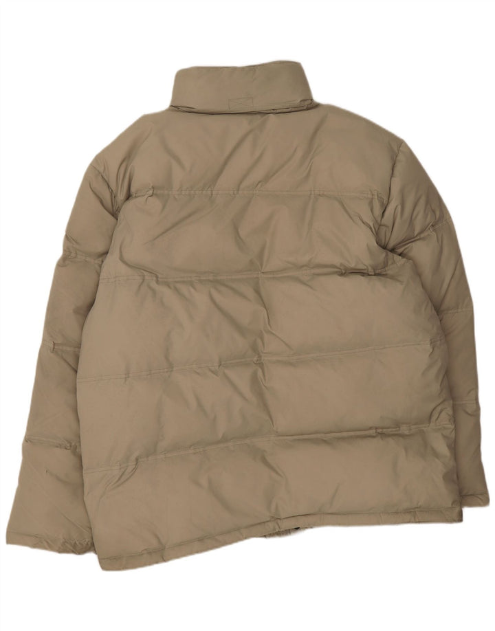 Champion Mens Hooded Padded Jacket UK 42 XL Beige Polyamide