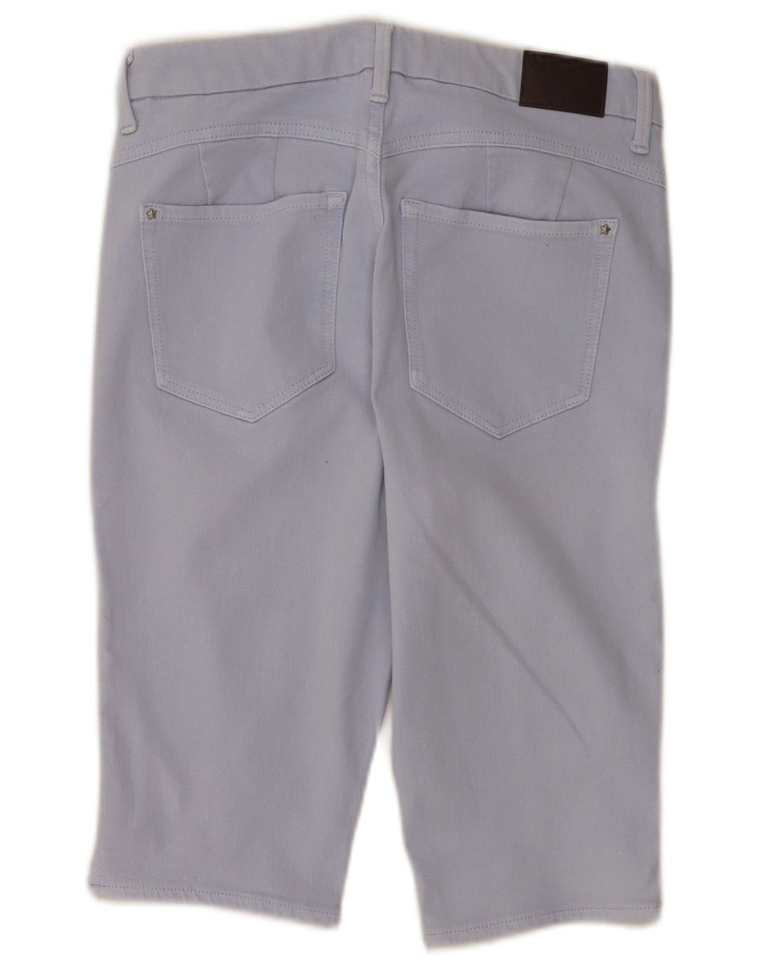 Marks & Spencer Womens Bermuda Casual Shorts UK 12 Medium W30 Blue Cotton