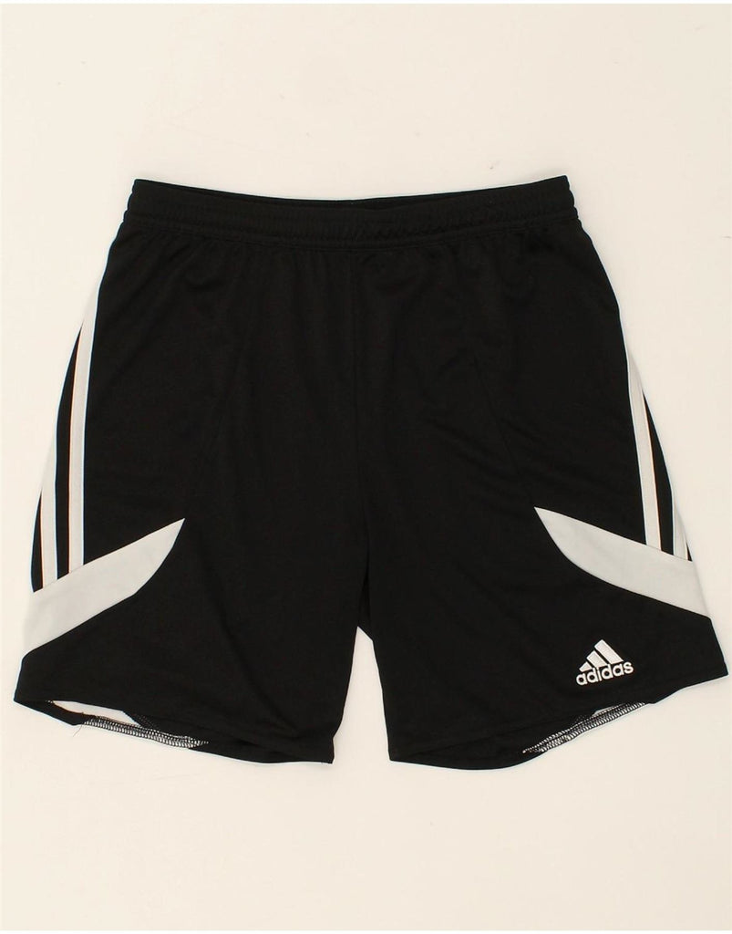 ADIDAS Boys Climalite Graphic Sport Shorts 11-12 Years Large Black Vintage Adidas and Second-Hand Adidas from Messina Hembry 