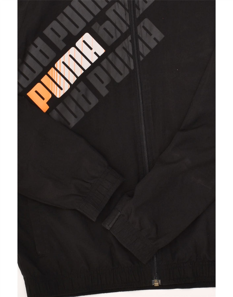 PUMA Boys Graphic Tracksuit Top Jacket 13-14 Years XL Black | Vintage Puma | Thrift | Second-Hand Puma | Used Clothing | Messina Hembry 