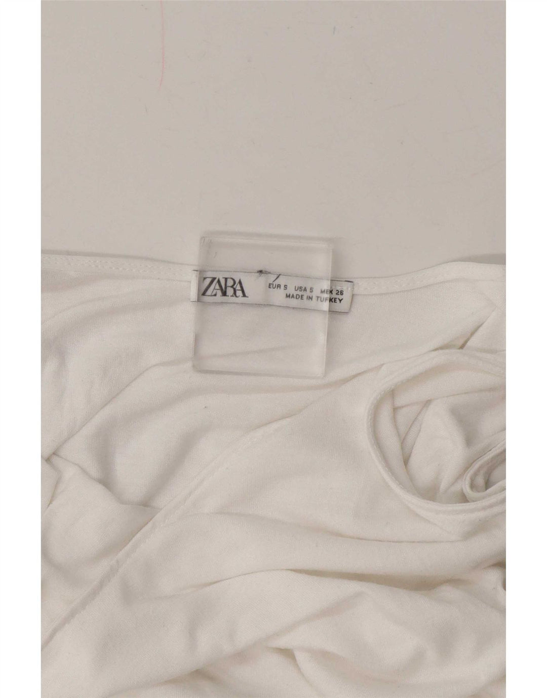 Zara Womens Crop Sleeveless Blouse Top UK 10 Small White
