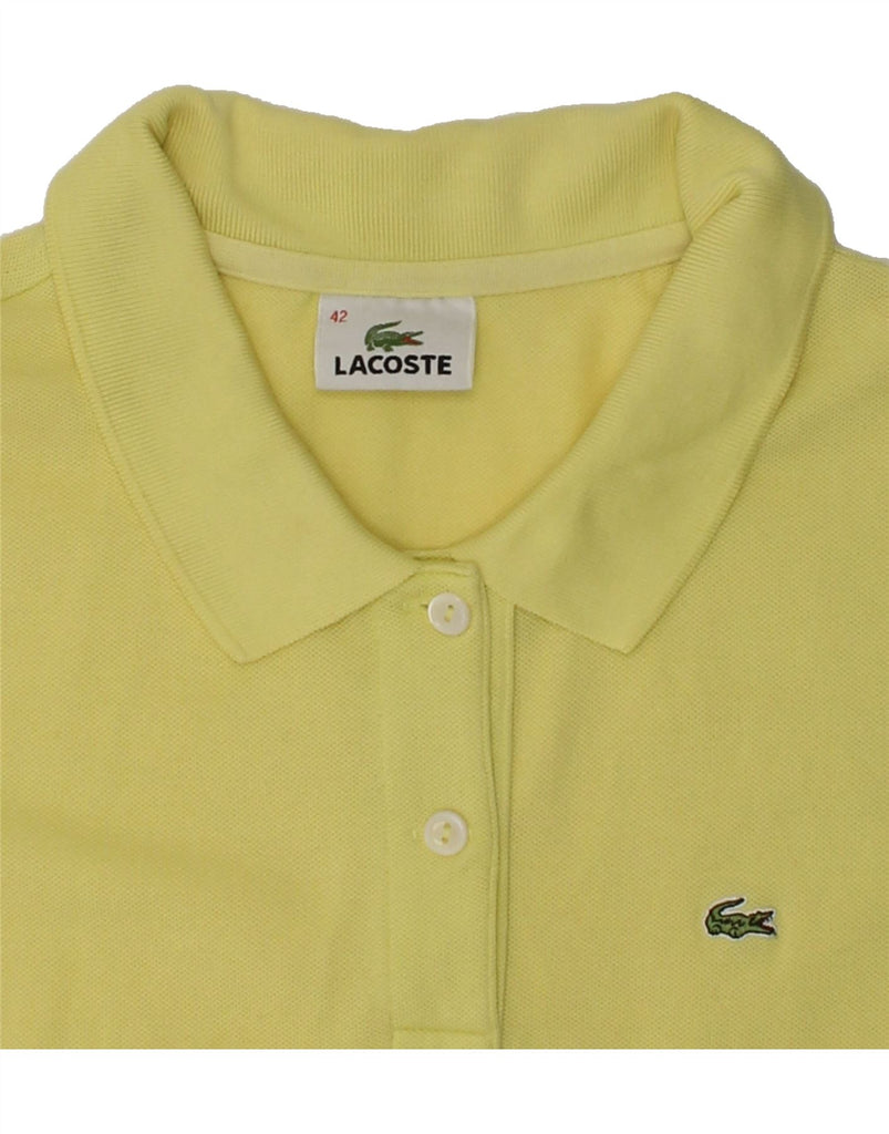 LACOSTE Womens Polo Shirt Size 42 Large Yellow Cotton | Vintage Lacoste | Thrift | Second-Hand Lacoste | Used Clothing | Messina Hembry 